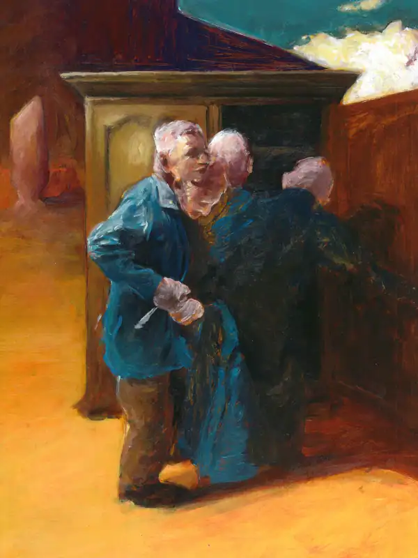 sans titre 2024 acrylique papier la gouniafier gregoire de ricaud artiste peintre dessinateur bordeaux france